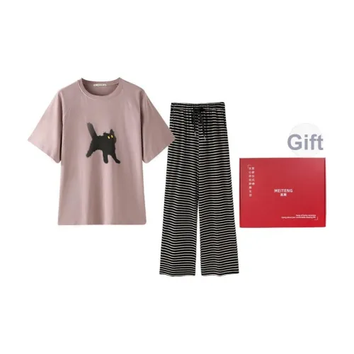 MEITENG Пижамный комплект женский светло-фиолетовый