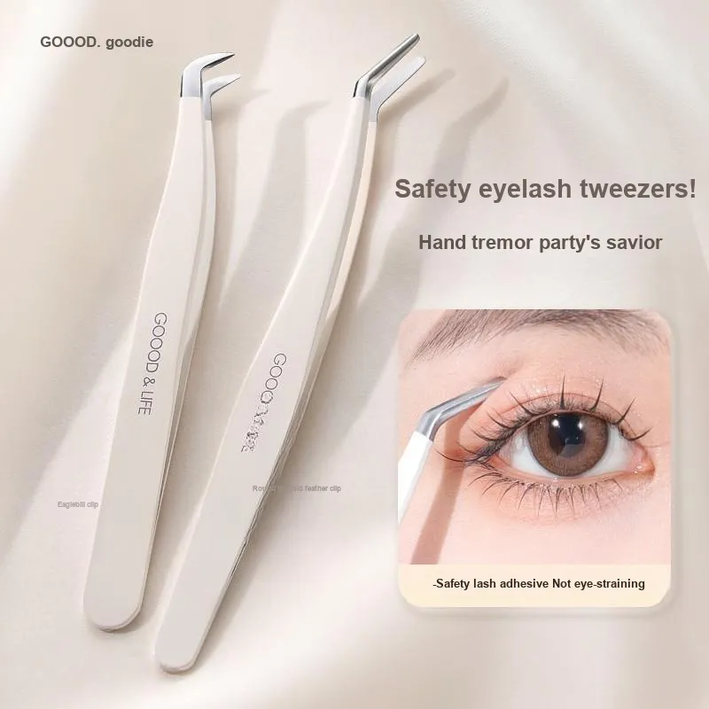 Goodgudi High Precision False Eyelash Tweezers Curling-5