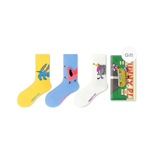 PL Носки Crew Унисекс Сумка для покупок 3 упаковки Смешанные цвета