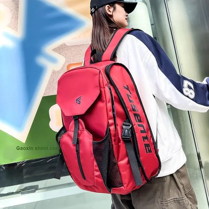 Yalu Oxford Backpack Unisex Light Gray/Dark Gray/Black/Red-16