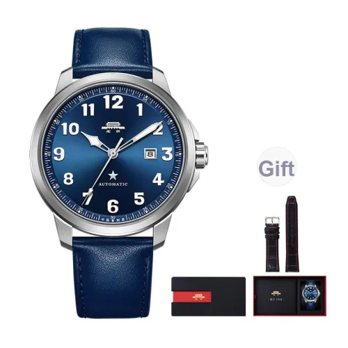 Beijing Fork Series Automatic Mechanical Movement Nylon Strap Watch Men's Watches Blue Dial