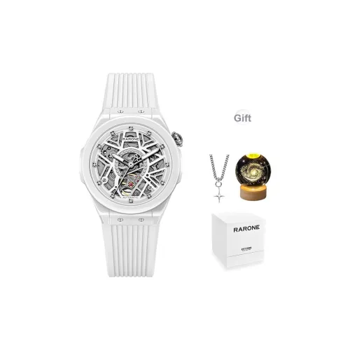 RARONE Механический механизм Женские часы Little Twin Stars Collection 38mm*38mm*38mm Белый