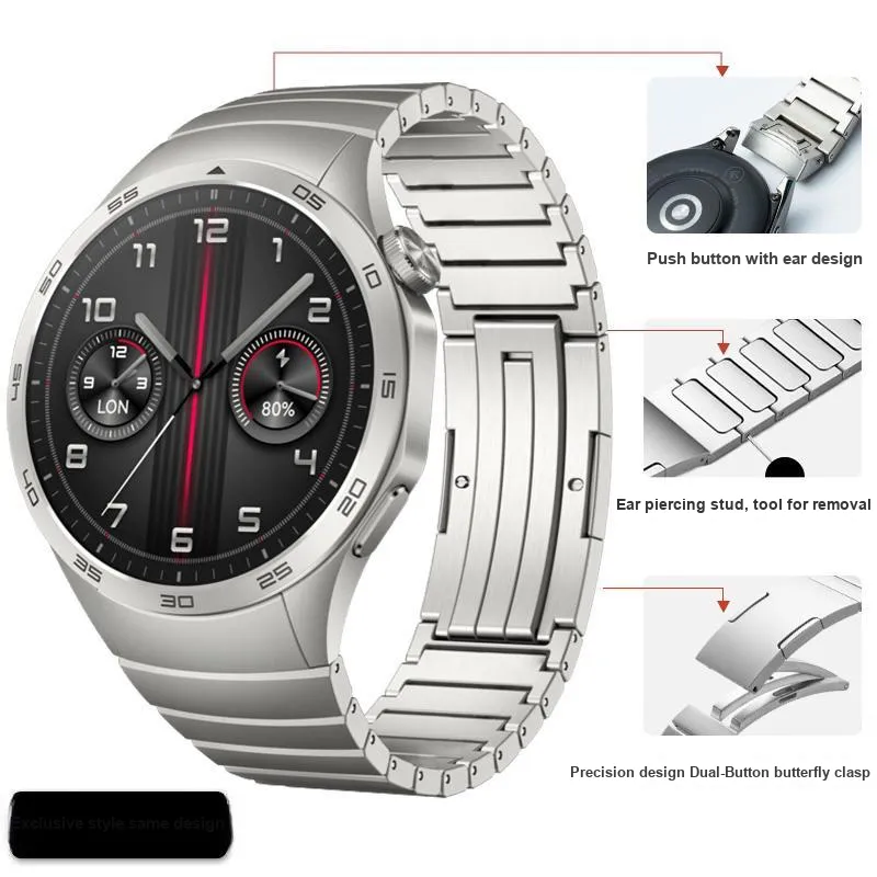 Watchbond Huawei Compatibility Watch Band Compatibility With Huawei GT5 46mm Watch Dial Stainless Steel Material-3