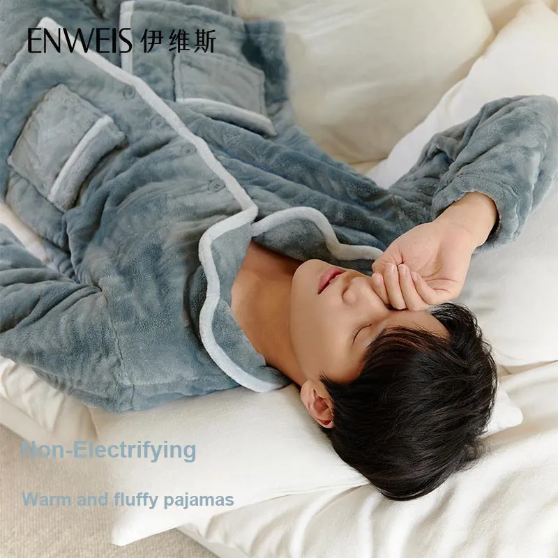 ENWEIS Pajama Set Men's Ink Shadow Blue-1