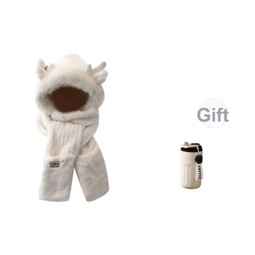 PISHUSHU Полиэстер Капюшоны и Плюшевые Шапки Унисекс Молочно-белый Хаки Серый Розовый