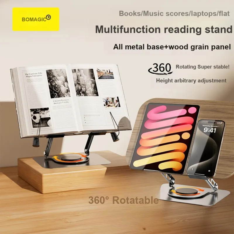 Magic Multiplier Tablet Stands Multifunctional Reading Desk For Students, Musical Score Wooden Flat Study Desk-2