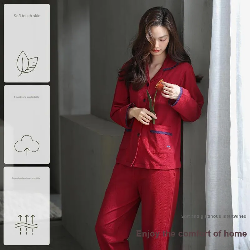 DanceBees Pajama Set Women's Red-2