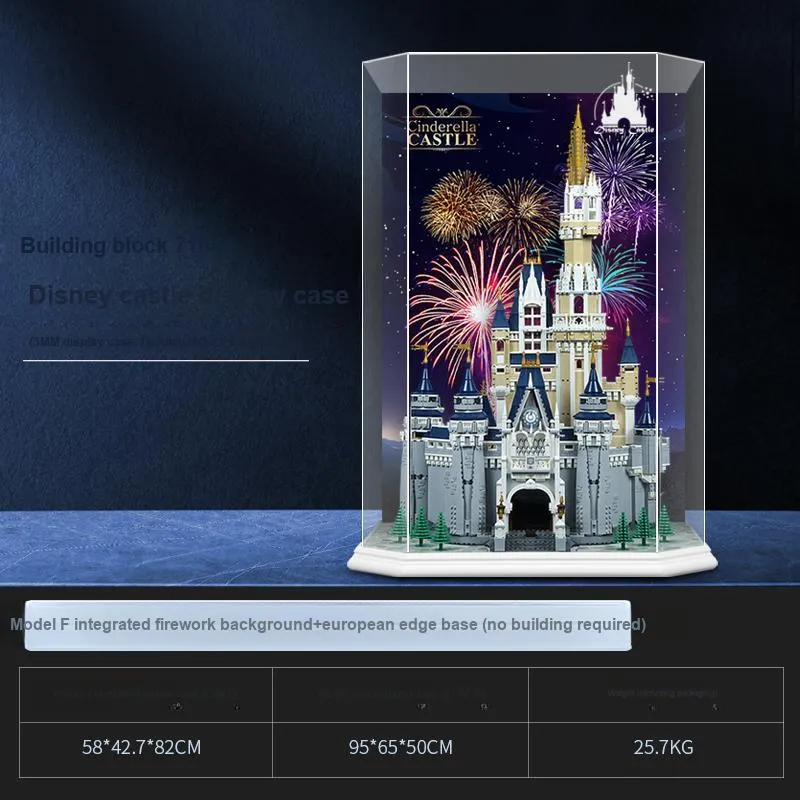 LIGHT YOUR BRICKS LeiYiBai Compatibility Building Block 71040 Disney Castle Storage Box Model Accessories-1