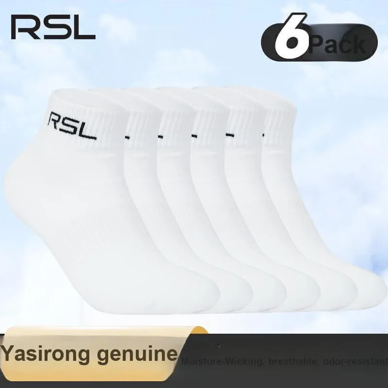RSL Mid Calf Socks Unisex White/Black-17