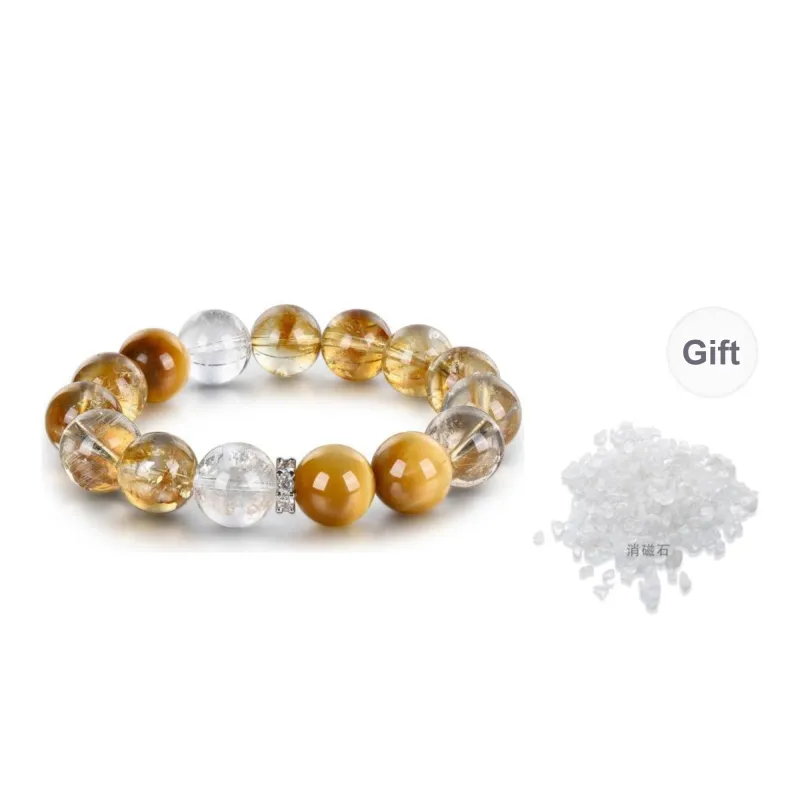 Cuiya Golden Building Tiger's Eye Stone Bracelets Unisex-11