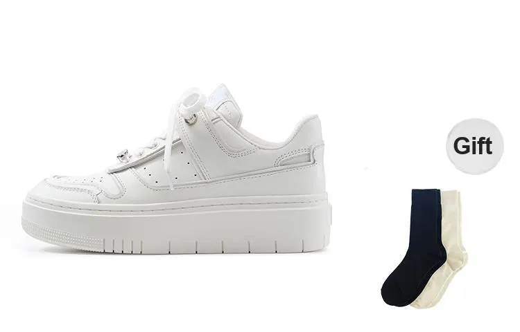 Lucia Tacci Designer Collection Skateboard Shoes Unisex Low Top White