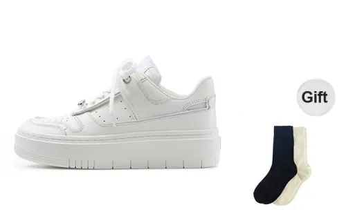 Lucia Tacci Designer Collection Skateboard Shoes Unisex Low Top White