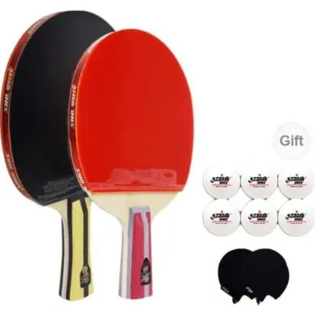 DHS Ping Pong Paddles Kids' All Wood Red Black