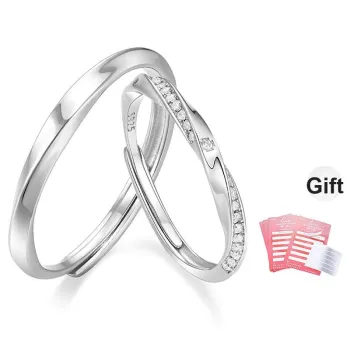 KADER S925 Silver Rings Unisex Silver White