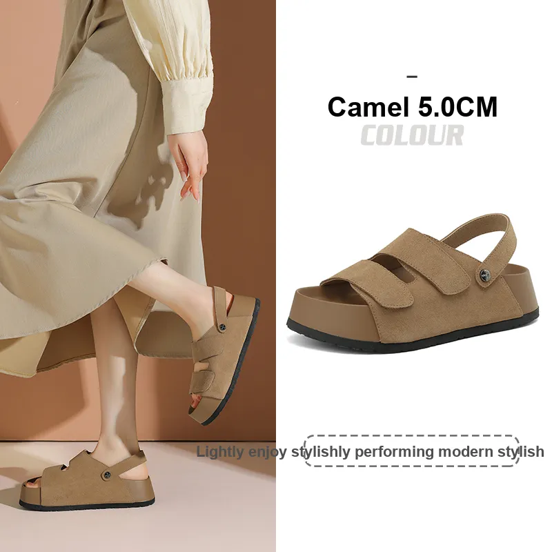 JOSINY Roman Sandals Women's Beige/Camel-3