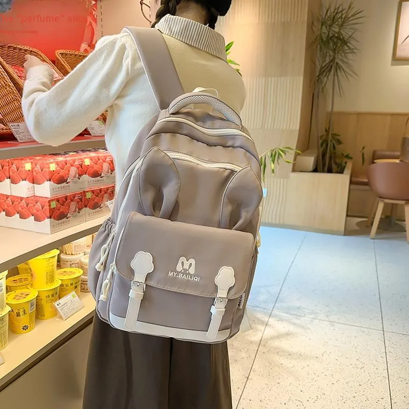 Alcohol Dragon Nylon Backpack Regular Women's Multicolor-12