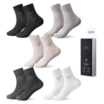 SEPTWOLVES Mid Calf Socks Men's Box 5 Pack Mixed Color