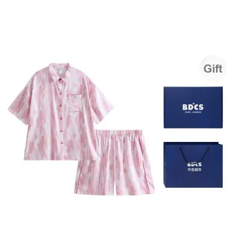 Peninsula City Pajama Set Students' Essential White Collar Women's Pink