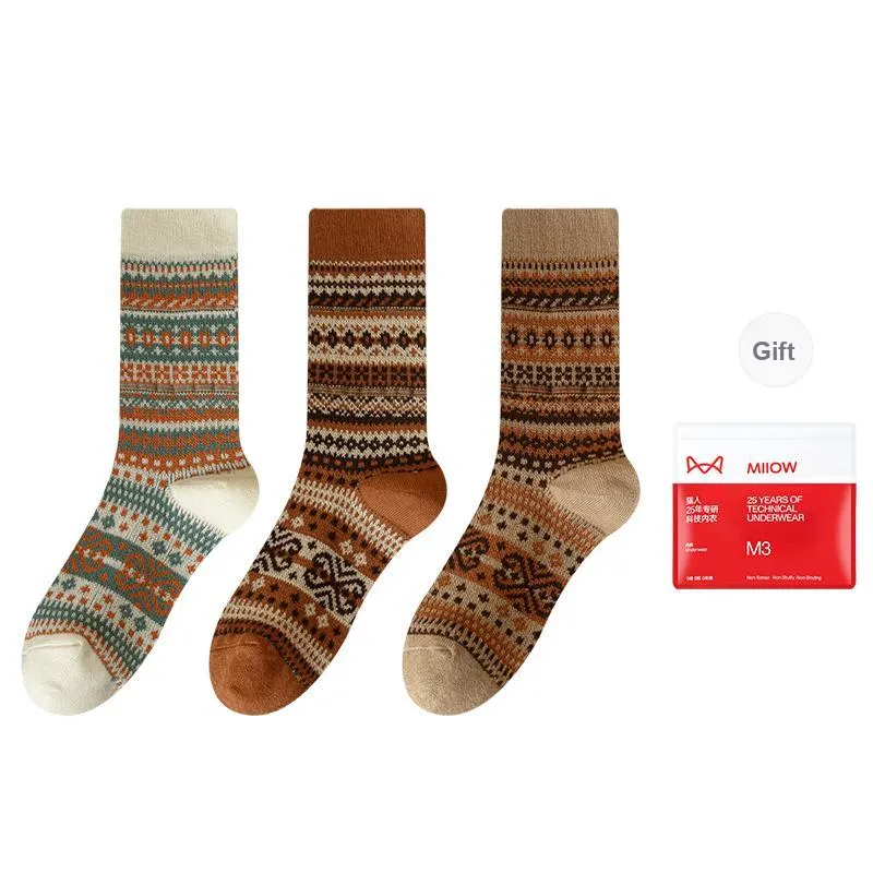MIIOW Mid Calf Socks Women's Box Of 3 Pairs-9