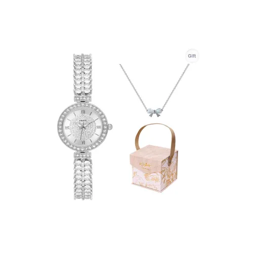 Jbaili Кварцевый механизм металлический ремешок женские часы белый циферблат