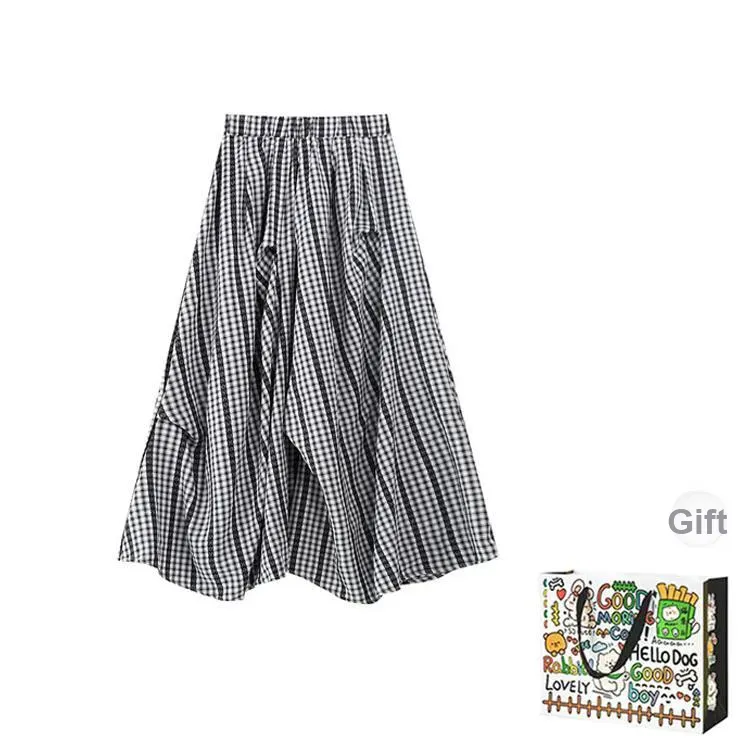 OURUOKE Casual Long Skirt Women's-11