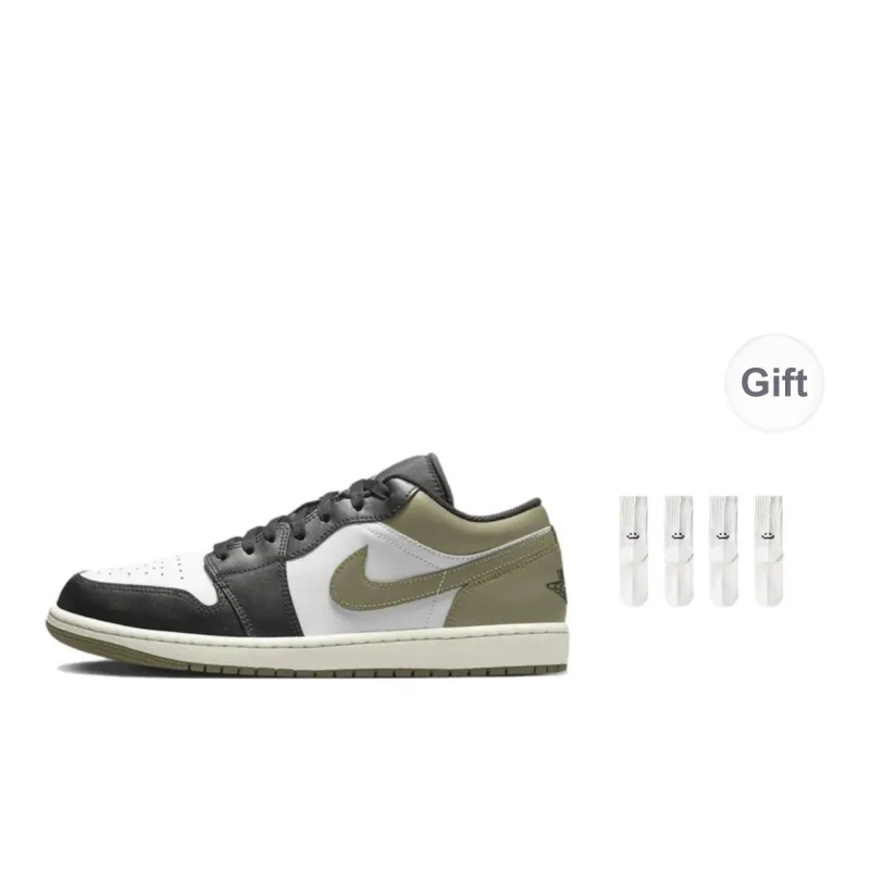 Jordan 1 Low Black Toe Medium Olive-6