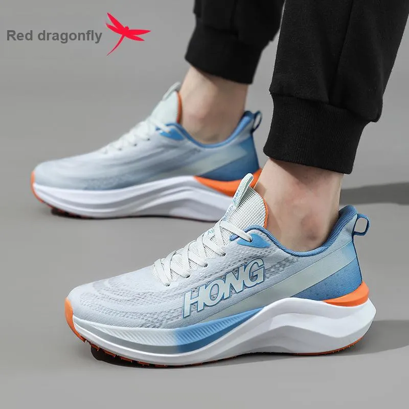 RED DRAGONFLY Breathable Cushioning, Slip Resistant, Abrasion Resistant Low Top Running Shoes Men's-5