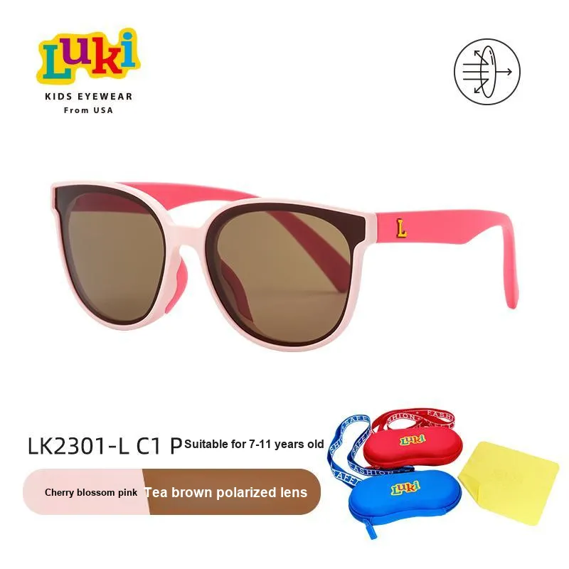 LUKI TR/Memory Plastic TPEE Thermoplastic Polyester Elastomer Oval Sunglasses Kids'-13