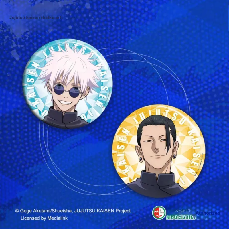 MOUXUYY Satoru Gojo Suguru Geto Jujutsu Kaisen  The Chapter Of Huaiyu Laser 75mm Badge Badges-4