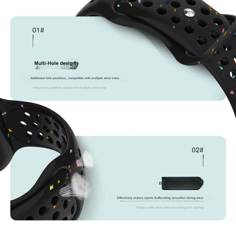 CHRROTA Watch Band Apple Compatibility Silicone Material-3