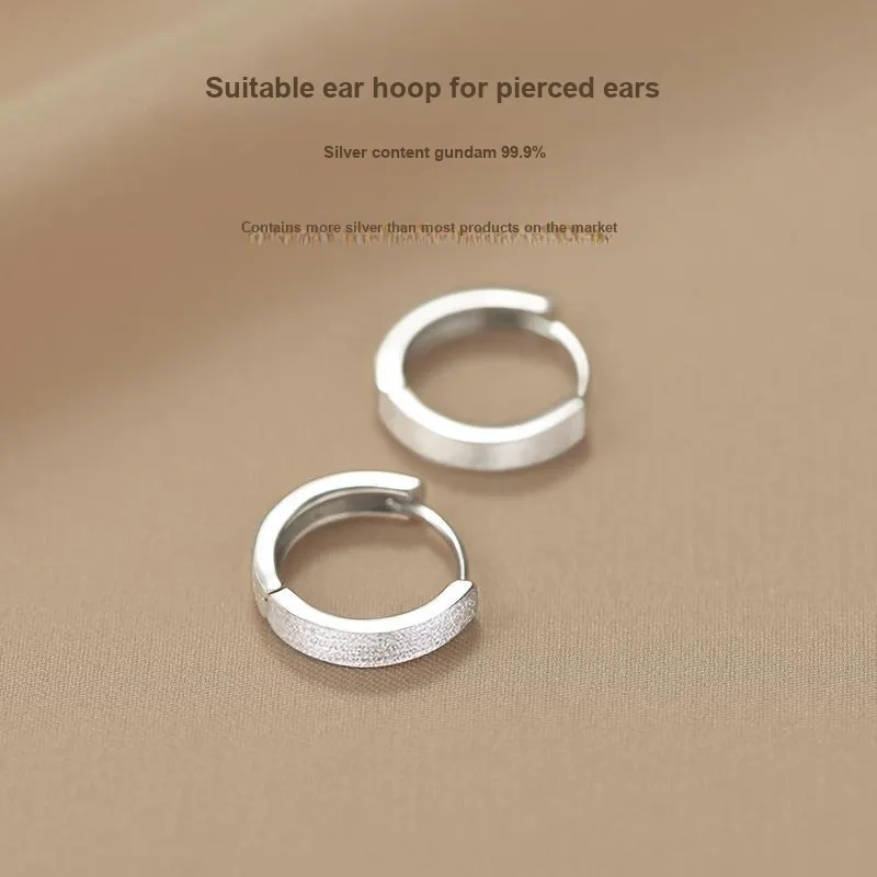 Silver 999 Fine Silver Earrings Women's-2