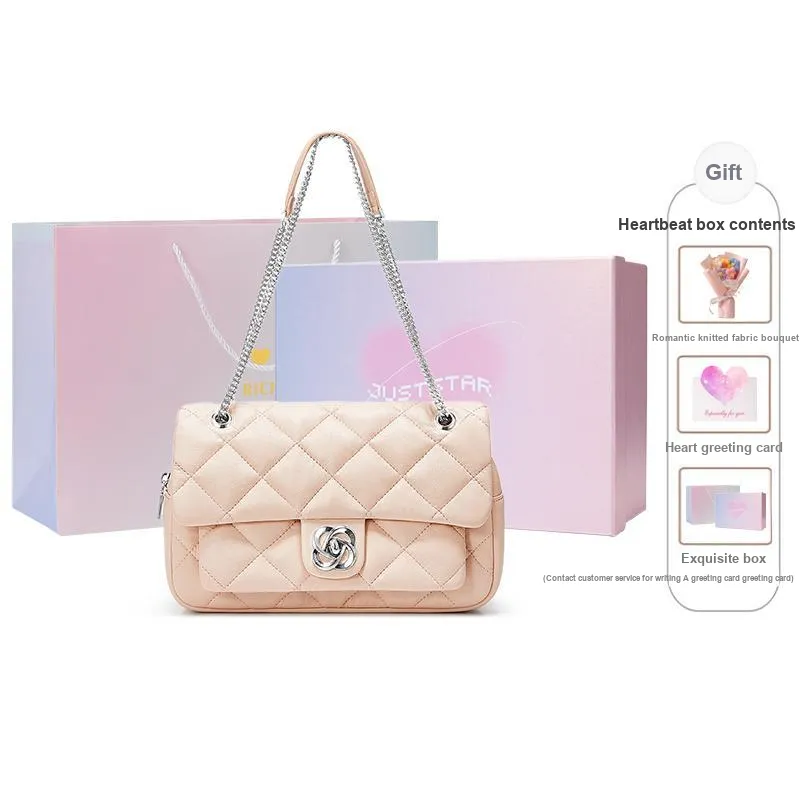 JUST STAR Synthetic Leather Portable Underarm Crossbody Bag, Shoulder Bag Regular Women's White/Black-14