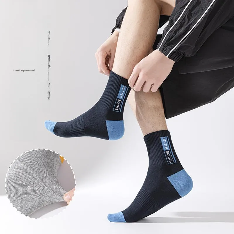 MIIOW Mid Calf Socks Men's 5 Pack Shopping Bag-1