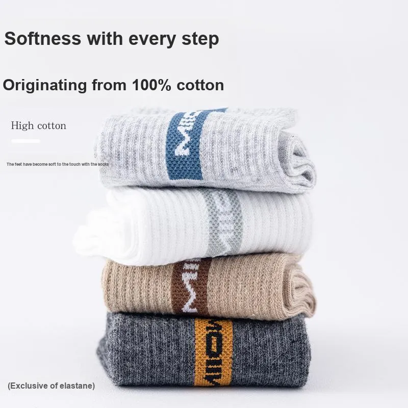 MIIOW Mid Calf Socks Men's 5 Pack-3