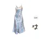 (Blue Flower+Bowknot Hair Tie) Comes with