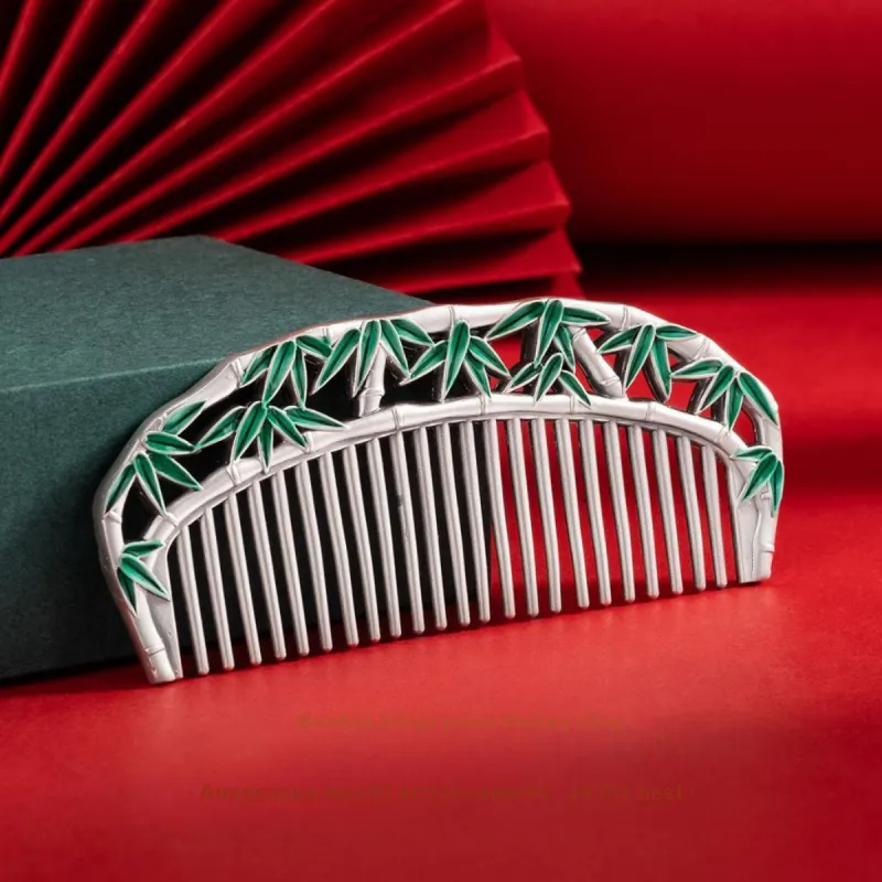 Yu Yin 999 Fine Silver Hair Comb Women's-1
