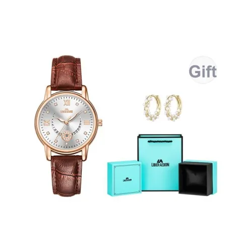 LIBER AEDON Кварцевый механизм серебристый циферблат женские часы