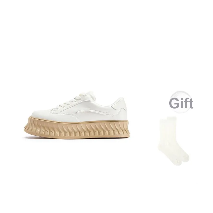 TOOMANYSHOES Matcha Cookie Low top Stylish Skateboarding Shoes Women's White