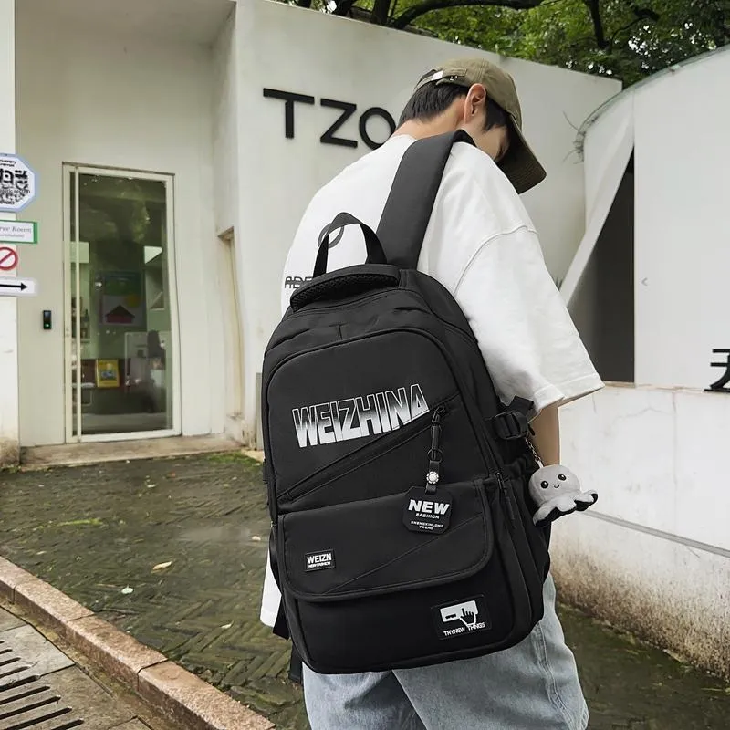 Yalu Nylon Backpack Unisex Multicolor-12