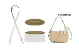 Coach Nolita 19 (White DuPont Paper Liner+Ecru 1.1cm Width Plain Weave Gold-Tone Lock 90-120cm)
