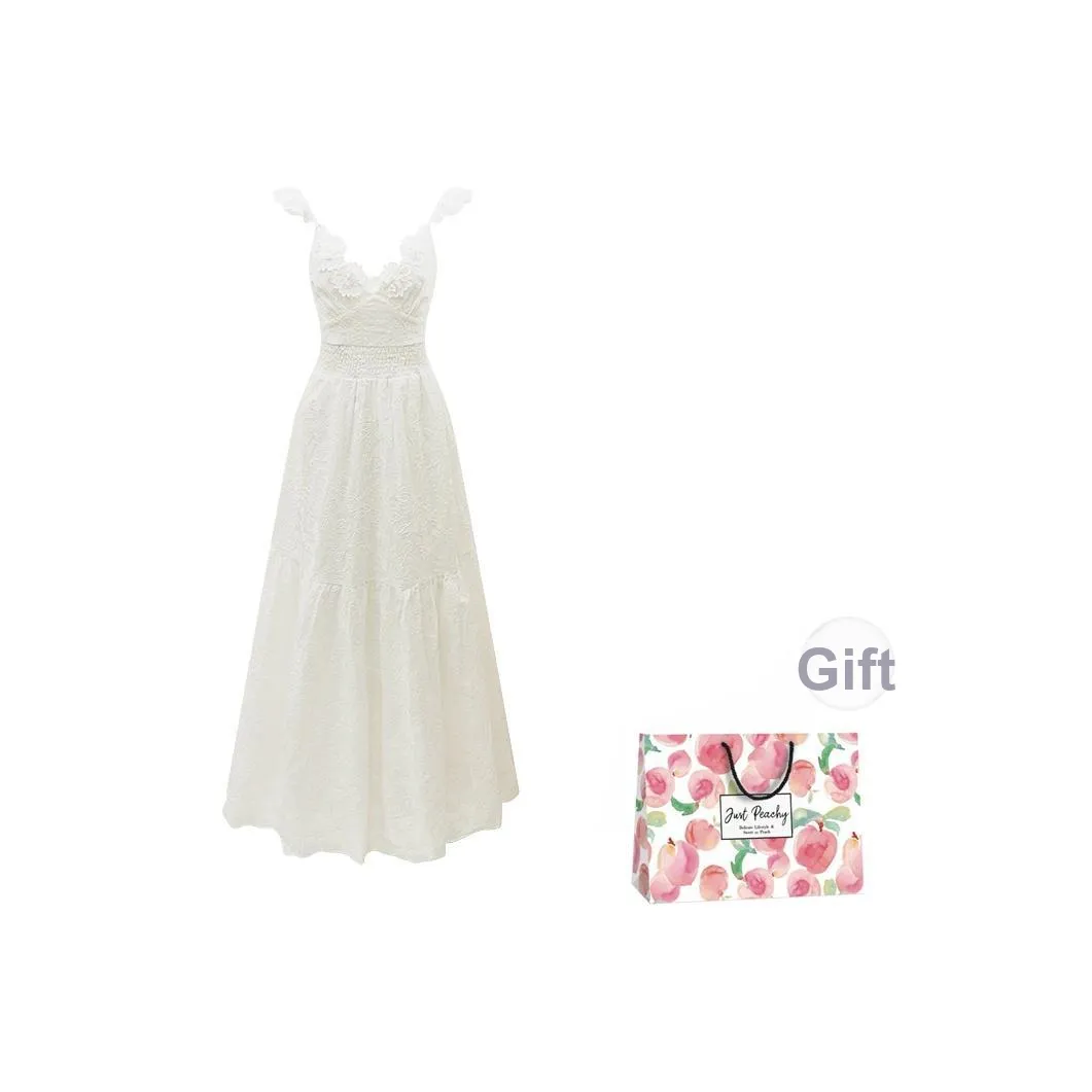 Qiuerle Без рукавов Платье Женское Элегантное Белое