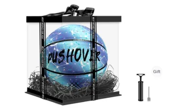 PUSHOVER PU Basketball Blue Tie Dye Size 7 Glow In The Dark Unisex