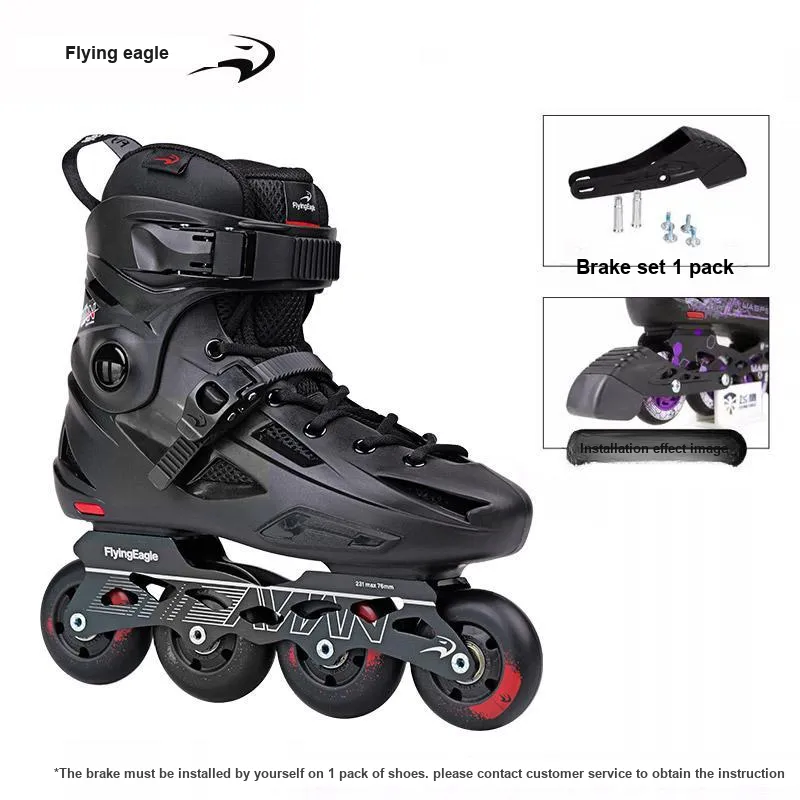 FLYING EAGLE Inline Skates Casual Street Skating, Stylish Unisex 35 46 Black FBS+Brake-17