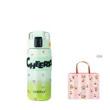 Spring Mountain Green+Bowknot Sticker+Cherry Bear Shopping Bag