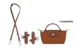 Adjustable Shoulder Strap 94-114cm+Perforated (Cognac Silver-Tone Buckle)