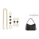 [Gold-Tone Three-Piece Set]Black Camellia 15cm+Camellia 1-Piece * 2+Decorative Chain 45cm