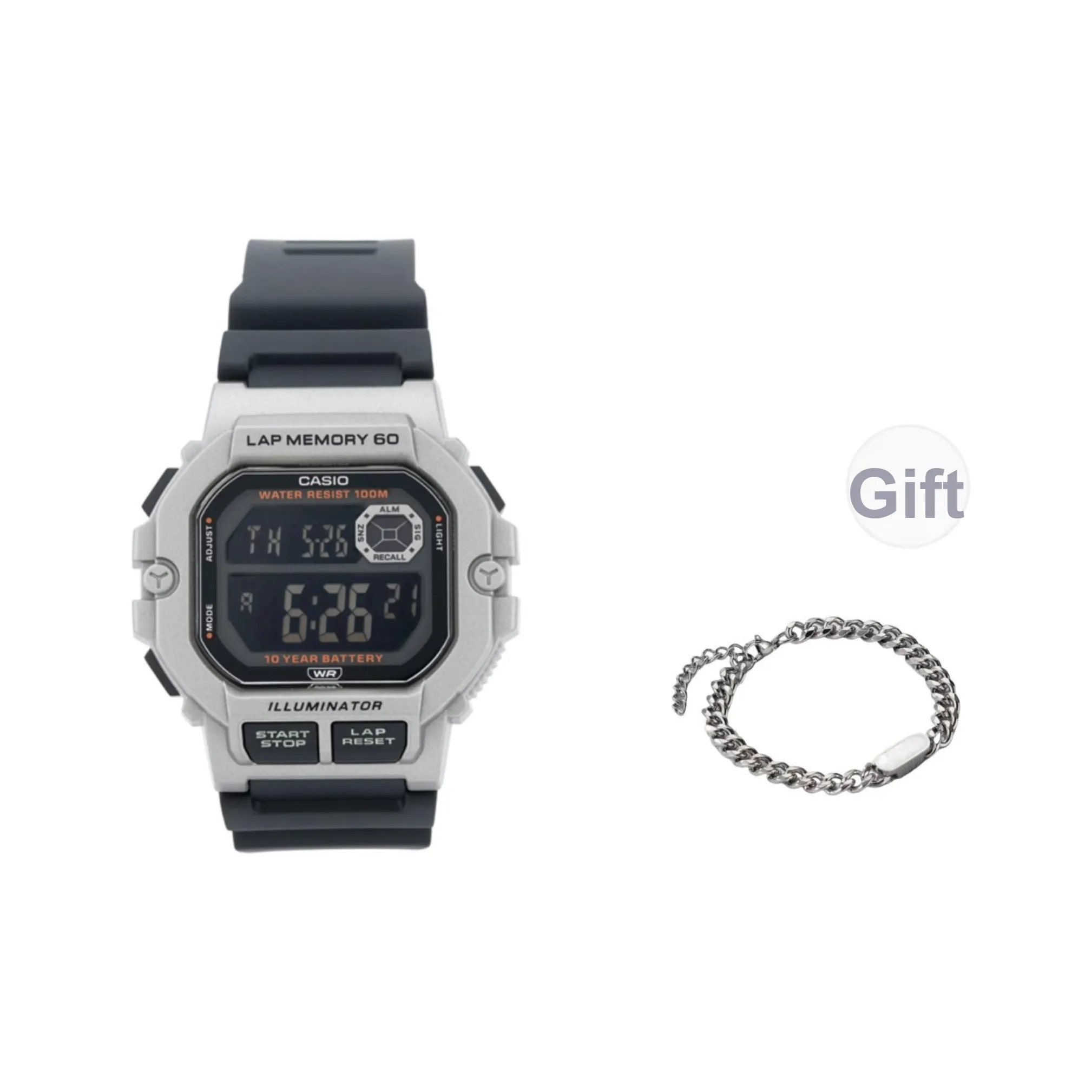 CASIO Кварцевый механизм Часы Мужские Черный циферблат