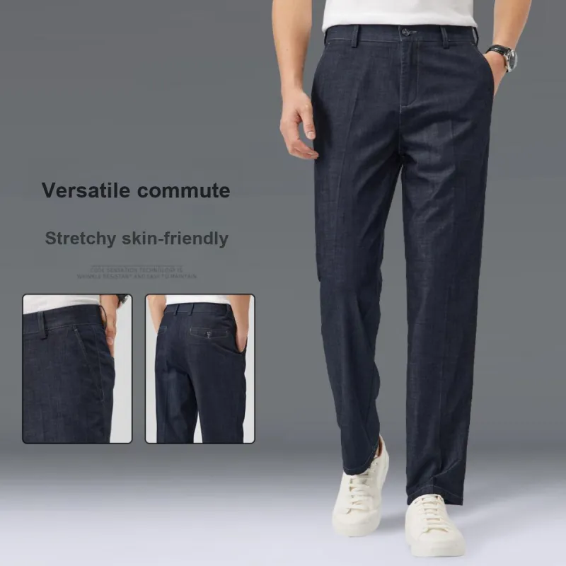 Red bean Jeans Men Blue-4