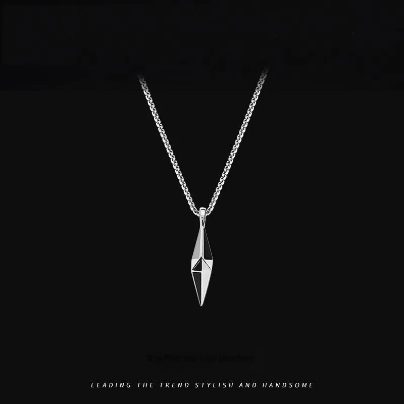 PUENTE 925 Sterling Silver Six Pointed Star Necklace Men's-3