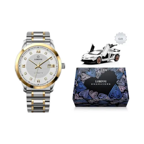 LOBINNI L Автоматический Механический Механизм Мужские Часы 41,5 мм Белый